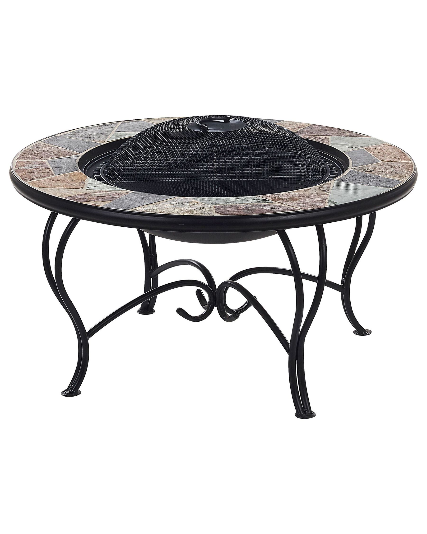 Palenisko ogrodowe z grillem stalowe wielokolorowe EREBUS_804666