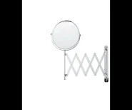 Extending Wall Makeup Mirror YVELINES 57 cm 36 cm Metal Silver_848190