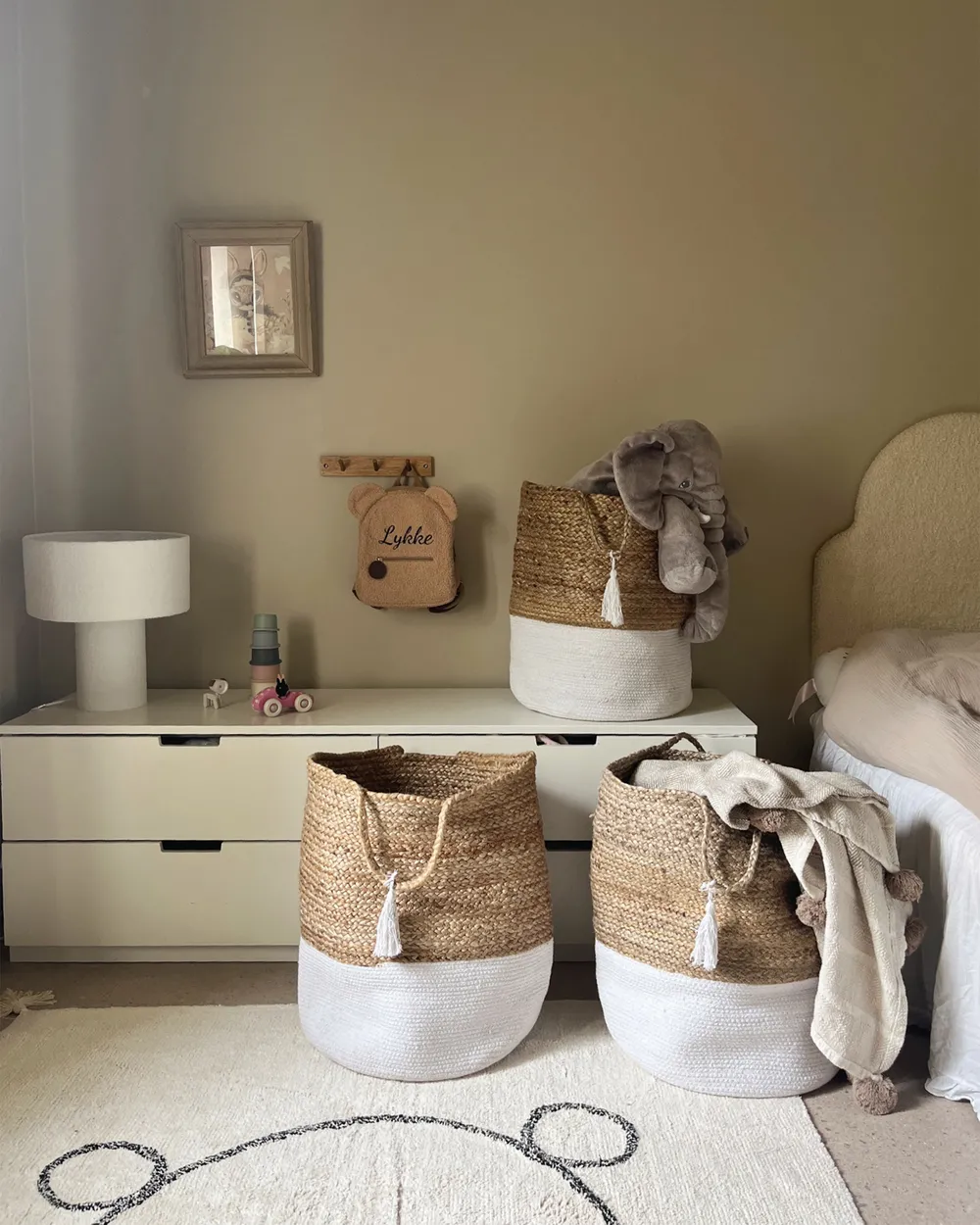 Set of Baskets GAJAR Jute White1