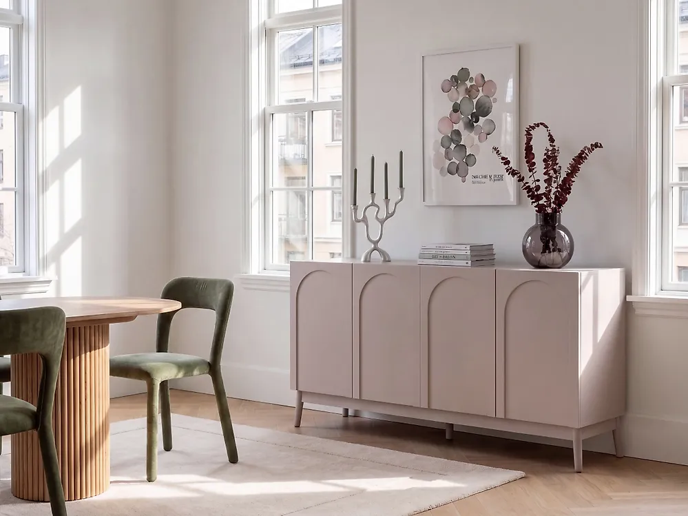 4 Door Sideboard BOULIA Light Beige