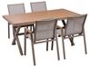 Trädgårdsmatgrupp 4-sits aluminium taupe TIANO_932481