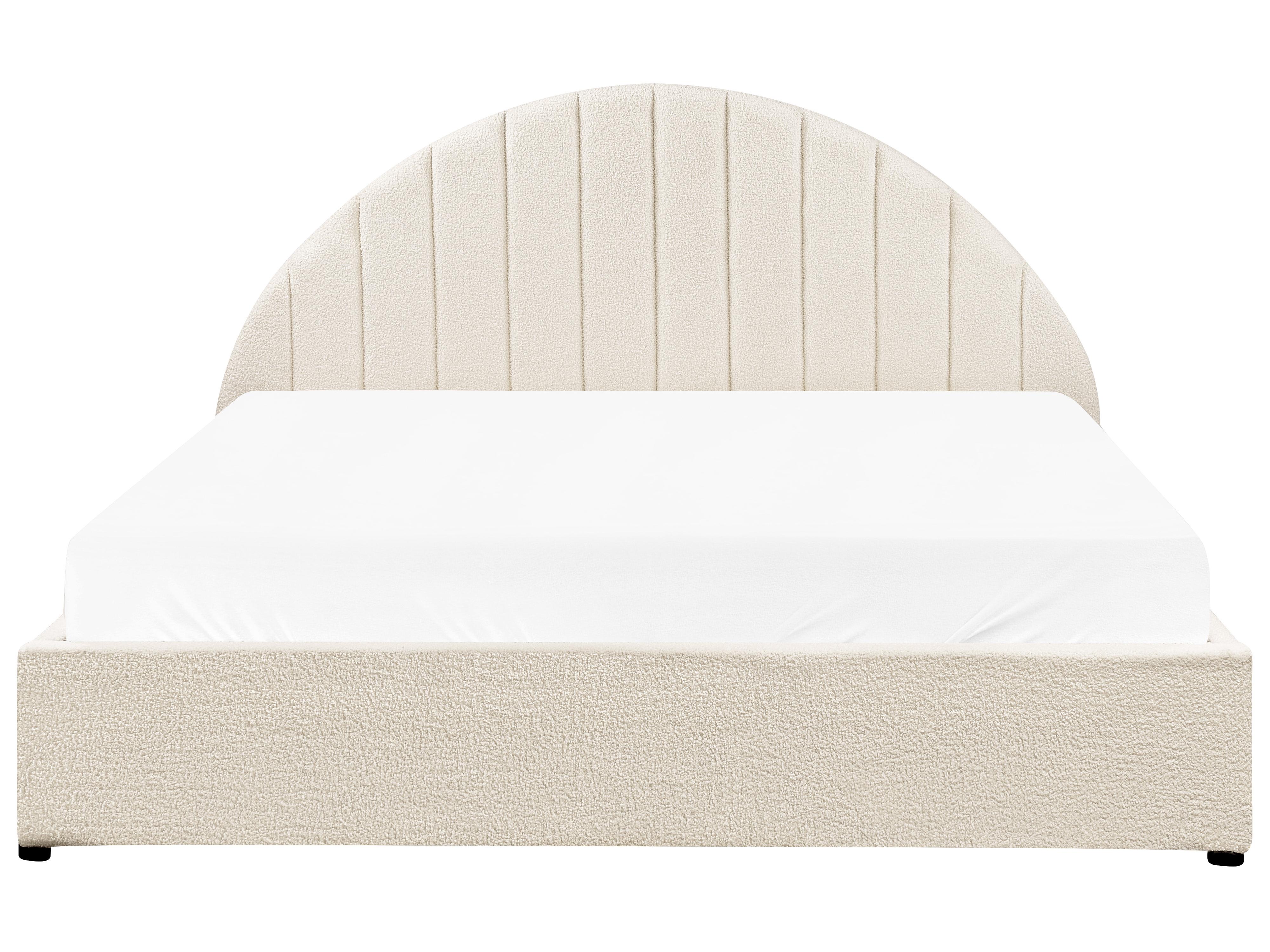 Ottoman Bed CHADENET Boucle Off-White 160 x 200 cm (EU King Size)_942183