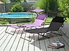 Sun Lounger FOLIGNO Reclining Metal Black