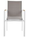 Set di 6 sedie da giardino grigio e bianco BUSSETO_922765