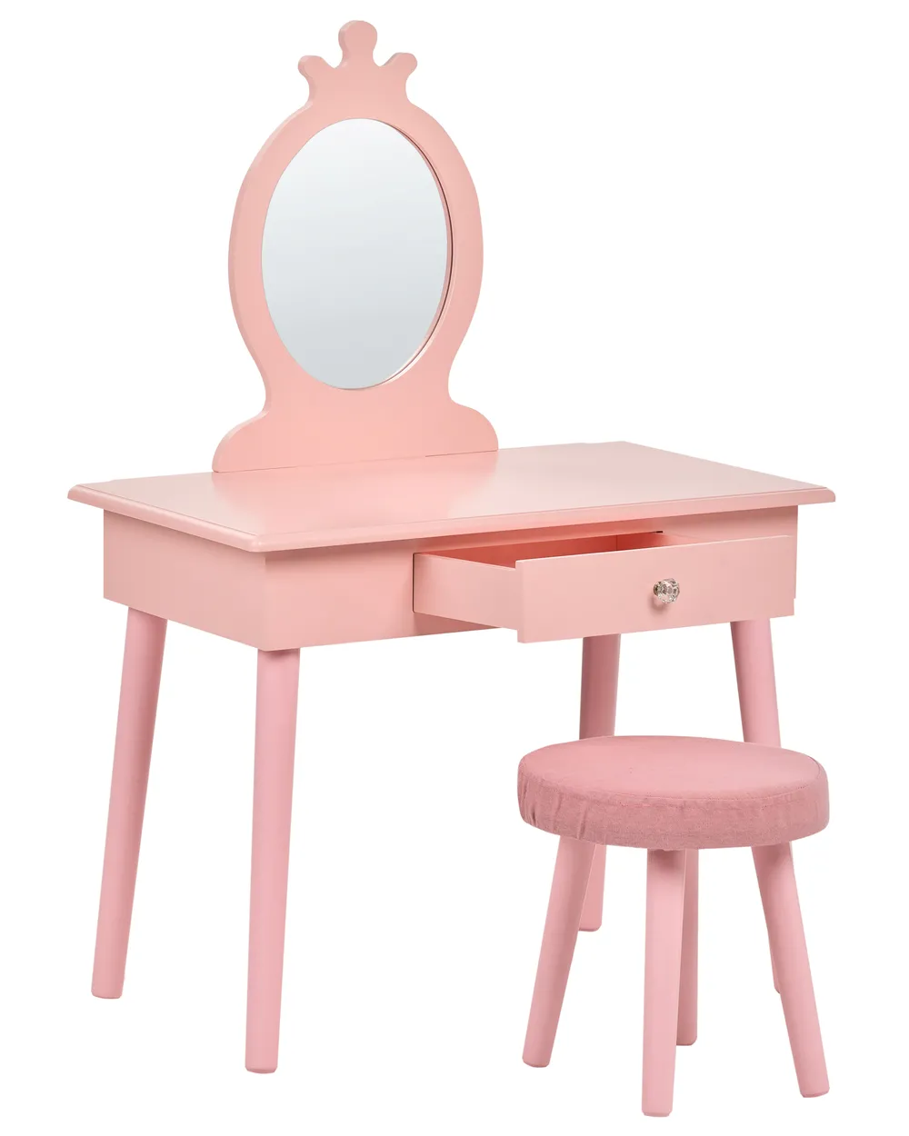 Kids Vanity Table with Stool MARGIE Pink_987600