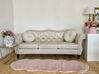 3 Seater Velvet Sofa Beige SKIEN_877951