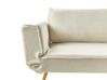 2-Sitzer Schlafsofa Bouclé cremeweiß SAARELA_932757