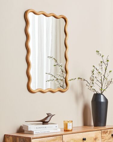 Pine Wall Mirror 50 x 72 cm Light Wood BEFFES