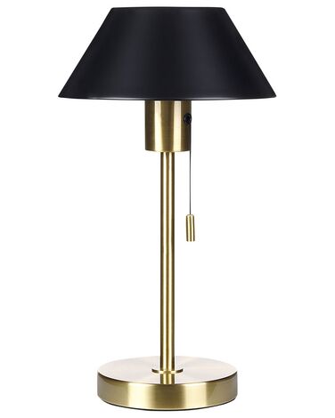 Lampada da tavolo metallo nero e oro 37 cm CAPARO