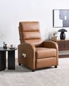 Recliner Chair OTUS Faux Leather Brown