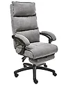 Executive Chair with Footrest EATON Chenille Grey