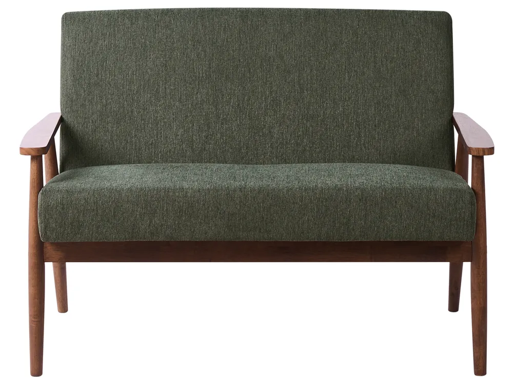 Generico Chaise Longue con Cuscini Verde Scuro in Tessuto