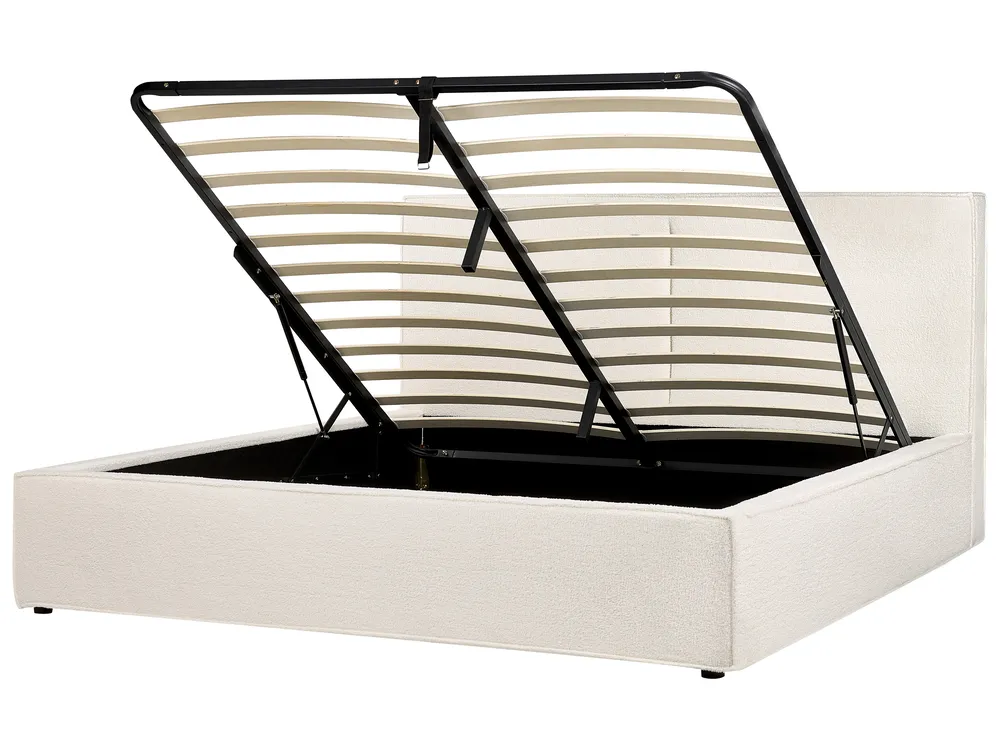 Ottoman Bed MOISSAC Boucle Off-White 180 x 200 cm (EU Super King)_1073239