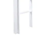 High Sleeper Bed with Desk Pine Wood FOUCAMONT 90 x 200 cm (EU Single) White_964285
