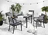 Conjunto de comedor exterior 4 plazas PRATO Gris