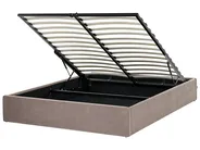 Ottoman Bed without Headboard DINAN Boucle Taupe 160 x 200 cm (EU King Size)_995417