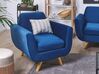 Velvet Armchair Cover Blue BERNES_792871