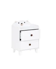 Natbord med 2 skuffer MIMILI 56 cm Hvid_1188345