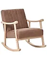 Rocking Chair LEKNES Faux Leather Brown