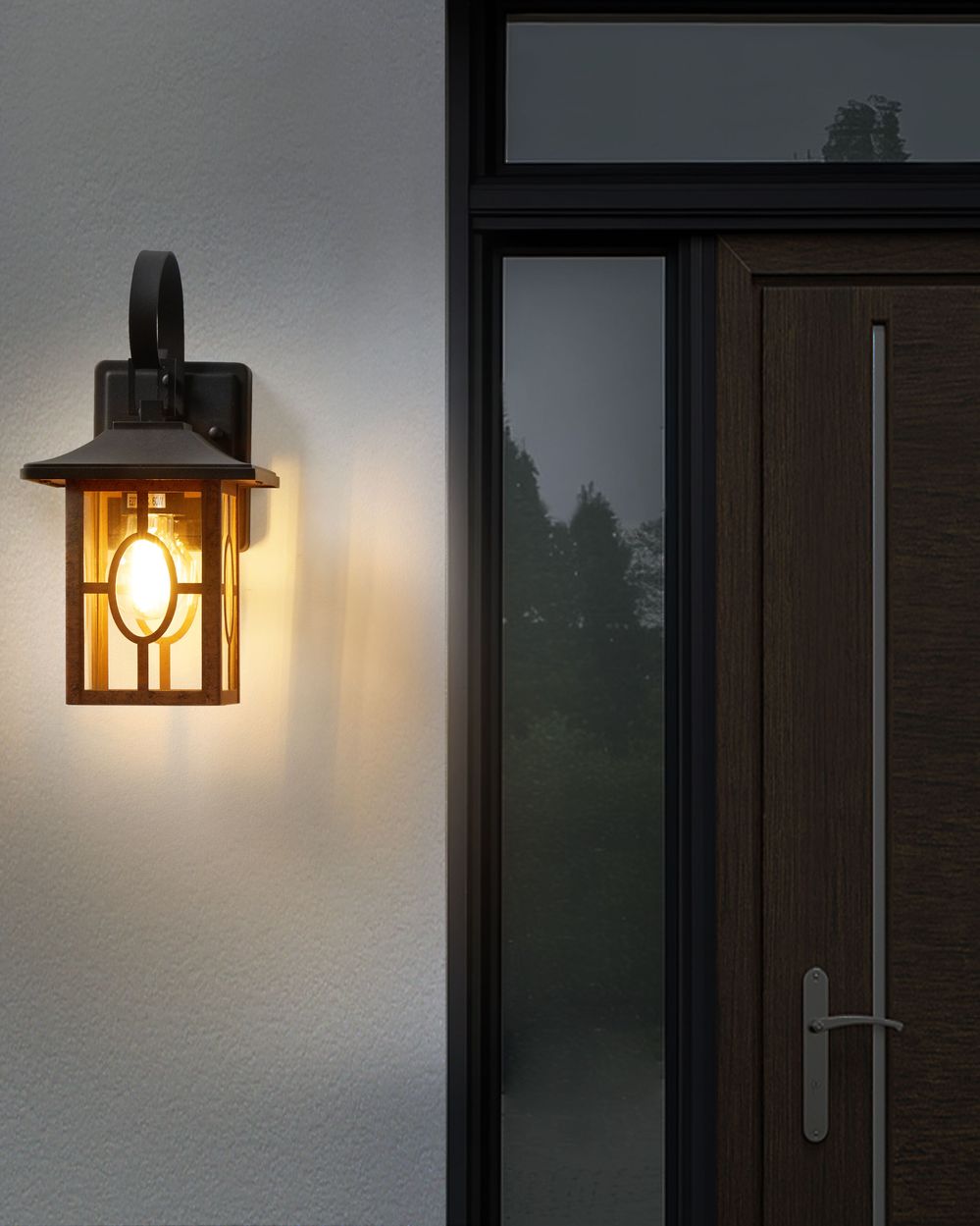 Iluminação de parede para exterior SHAGGIE Castanho