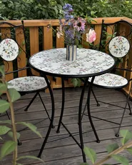 Set di 2 sedie da giardino COLLIO Metallo Nero_1144823