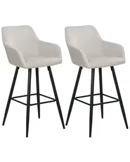 Set di 2 sedie alte CASMALIA Velluto Tortora_898958