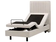 Letto regolabile Tessuto DUKE II 80 x 200 cm Beige chiaro_910498