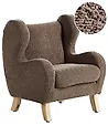 Kids Armchair FARUM Boucle Brown
