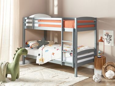 Wooden EU Single Size Bunk Bed Grey REGAT