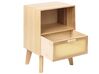 Mesa de cabeceira com 1 gaveta em rattan cor de madeira clara SENEY_845554