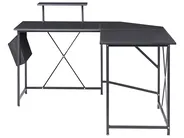Scrivania angolare TACONY 180 cm 140 cm con contenitore Nero_1044283