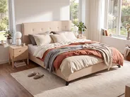 Bed Fabric AMBASSADOR 160 x 200 cm (EU King Size) Beige_1144925