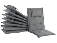Set di 8 Cuscini Schiena/Seduta MAUI 40 x 54 cm Grigio_769666