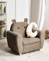 Kids Armchair Hippo MARIBO Boucle Brown