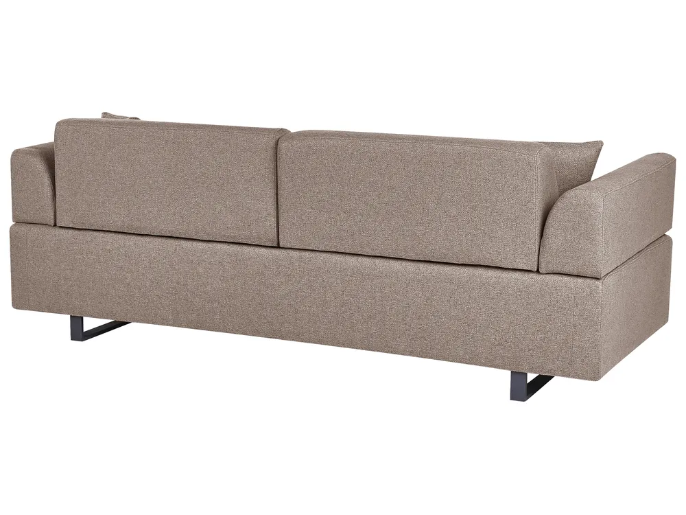 Sofa 3 Seater SOKNA with Tables Fabric Taupe_952891