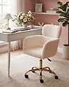 Desk Chair ALENA Boucle Light Beige