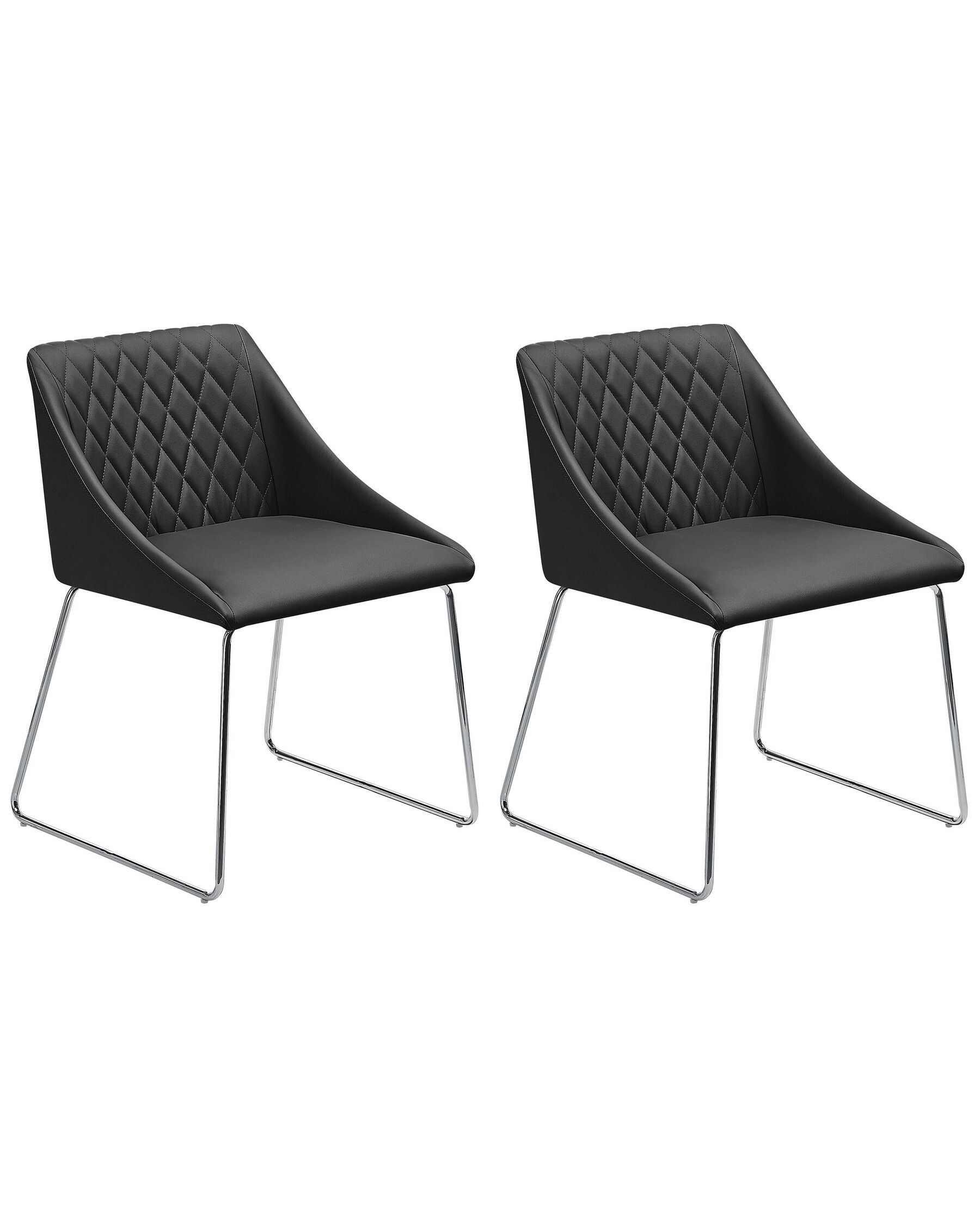 Set di 2 sedie pelle sintetica nero ARCATA_808561