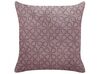 Dekokissen geometrisches Muster Samtstoff rosa 45 x 45 cm LARKSPUR_838401