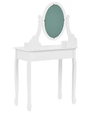 Dressing Table with Mirror and Stool GALAXIE White_823952