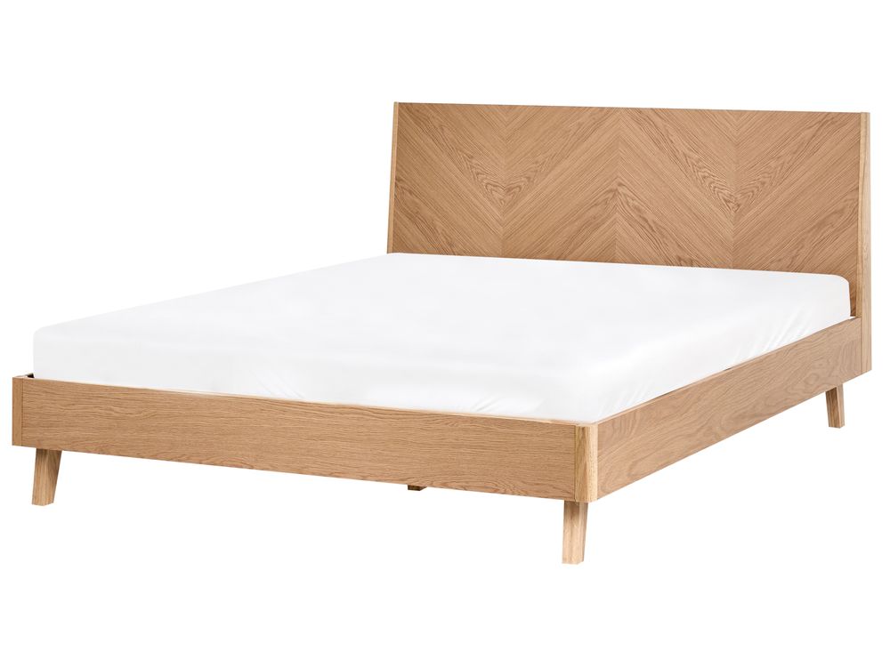 Bed WIZERNES 140 x 200 cm (EU Double) Light Oak