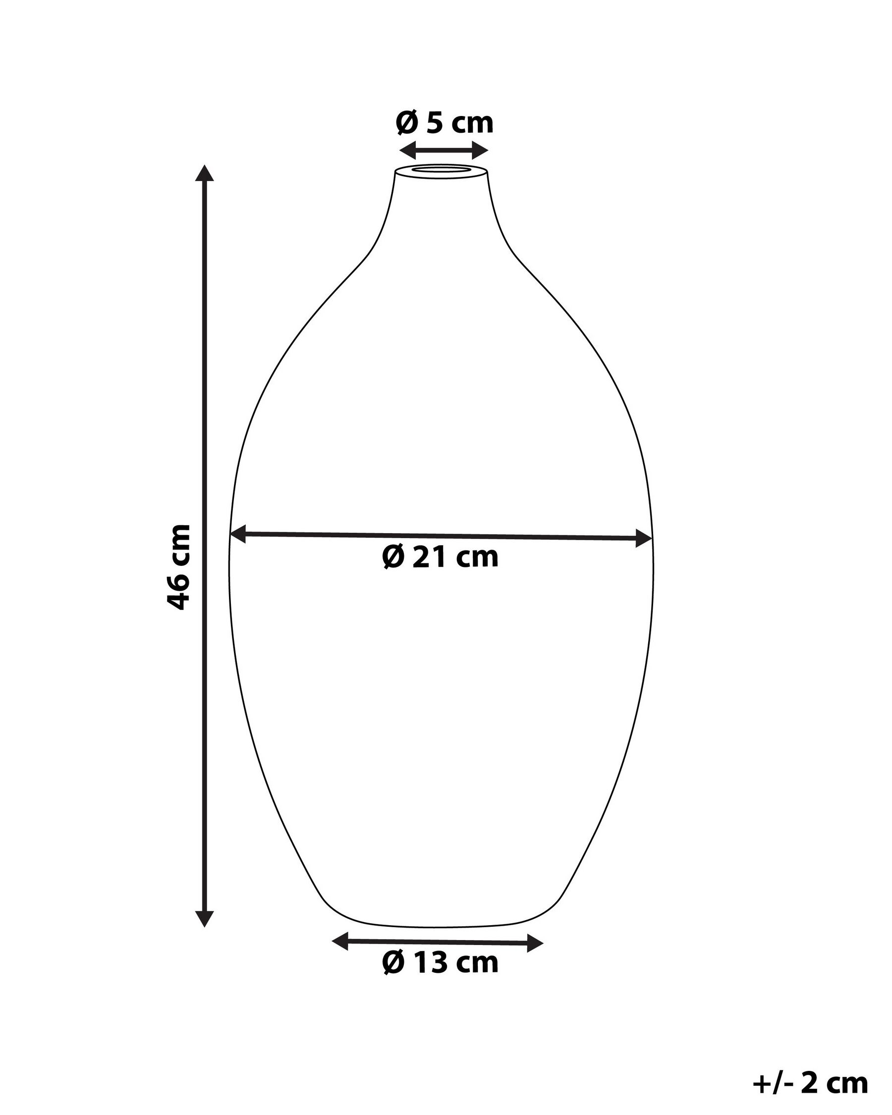 Wazon dekoracyjny BAEZA 46 cm Ceramika Biały_791579