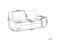 Sofa 3 Seater VOGAR Faux Leather Black_730258