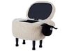 Fabric Storage Animal Stool Beige SHEEP_852408