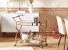 Kovový kuchyňský vozík se zrcadlovou deskou zlatý LARINO_829618