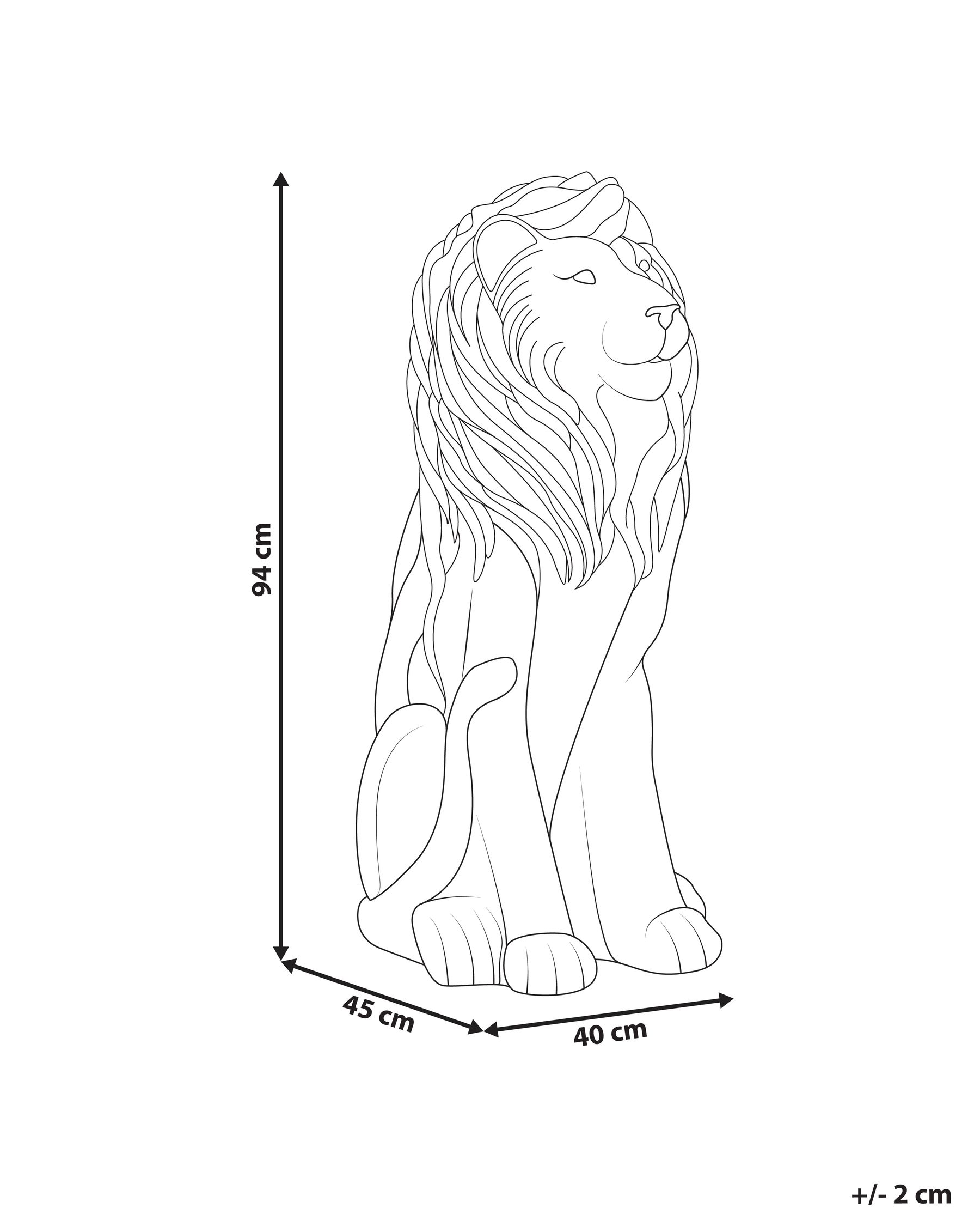 Garden Statue DAKAR Lion Brown_1000113