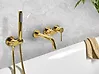 Wall Mounted Bath Shower Mixer Tap JAVIRA Gold