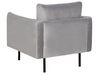 Sofa Set Samtstoff grau 4-Sitzer mit Ottomane VINTERBRO_900600