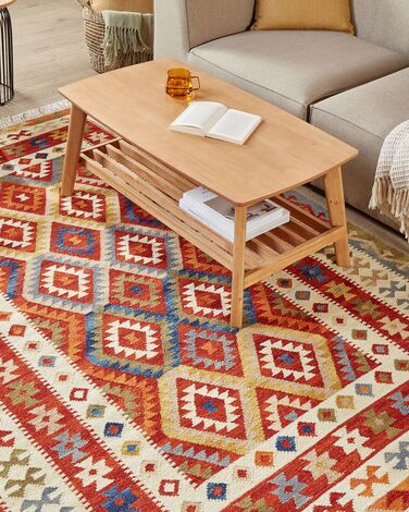 Wool Kilim Area Rug 160 x 230 cm Multicolour OSHAKAN