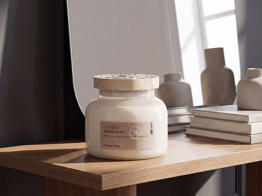 Scented Candle DELIGHT BLISS Soy Wax Fresh Notes