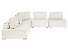 Sofá modular esquinero 5 plazas TIBRO Tela Blanco crema Derecha